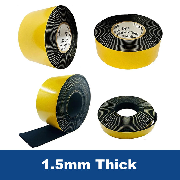 1.5mm EPDM Sponge Foam Rubber Tape - Neoprene Alternative | Flashback® Tape