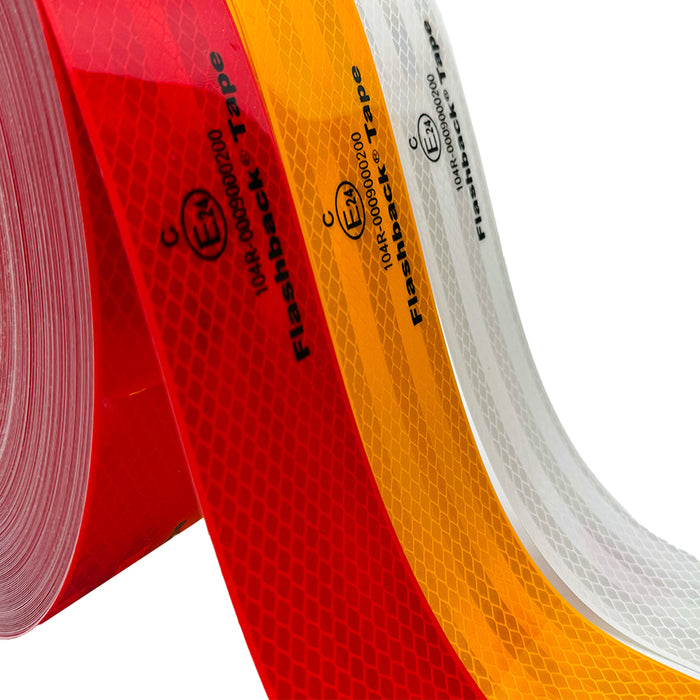 Premium ECE104 Reflective Conspicuity Tape for Vehicle Safety Compliance | Flashback® Tape