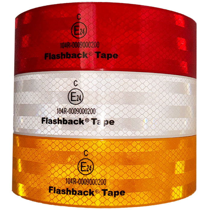 Premium ECE104 Reflective Conspicuity Tape for Vehicle Safety Compliance | Flashback® Tape